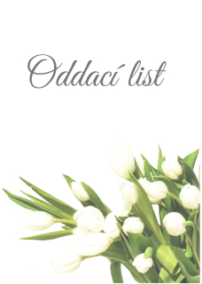 Přebal na oddací list A4 - tulipány