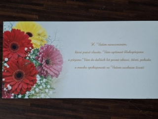 Blahopřání k narozeninám kartička