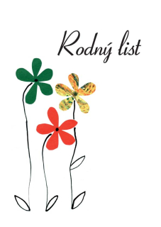 Přebal na rodný list A4 - kvítí