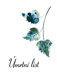 Přebal na úmrtní list A4 - listí