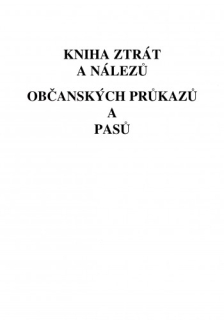 Kniha ztrát a nálezů občanských průkazů a pasů